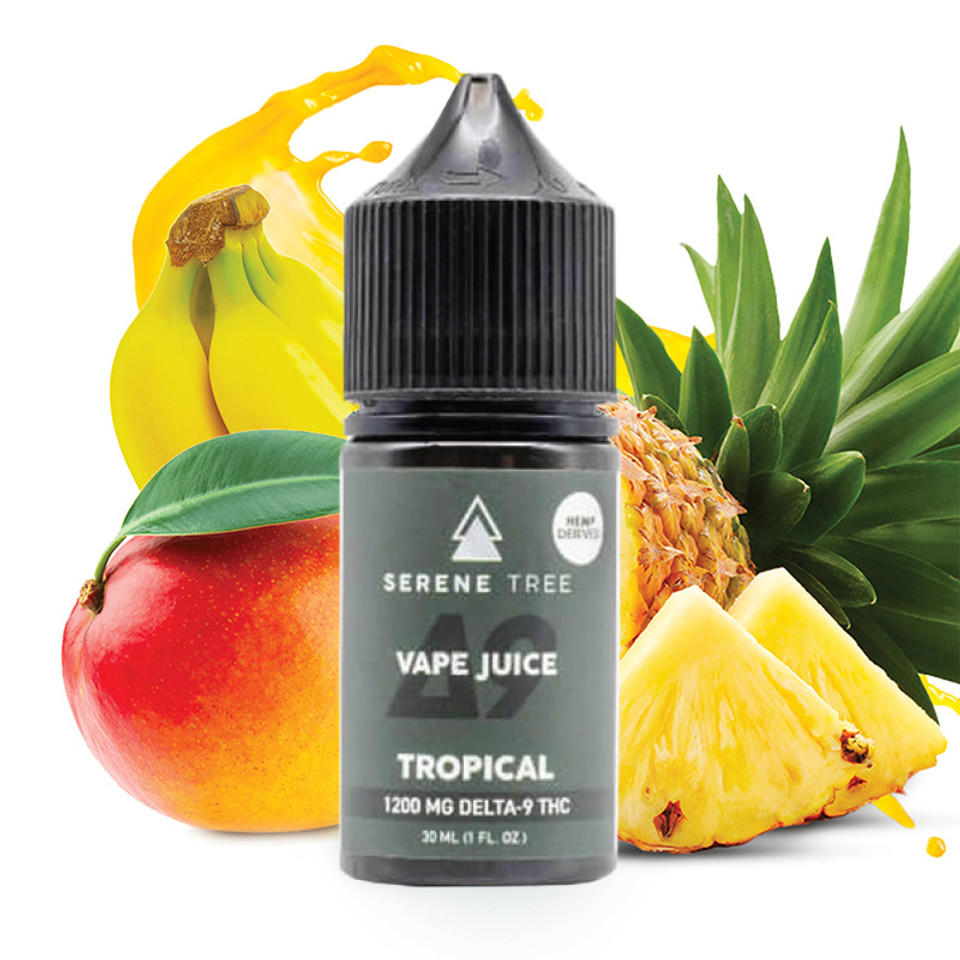 Serene Tree Delta-9 THC Tropical Vape Juice 1200mg thc