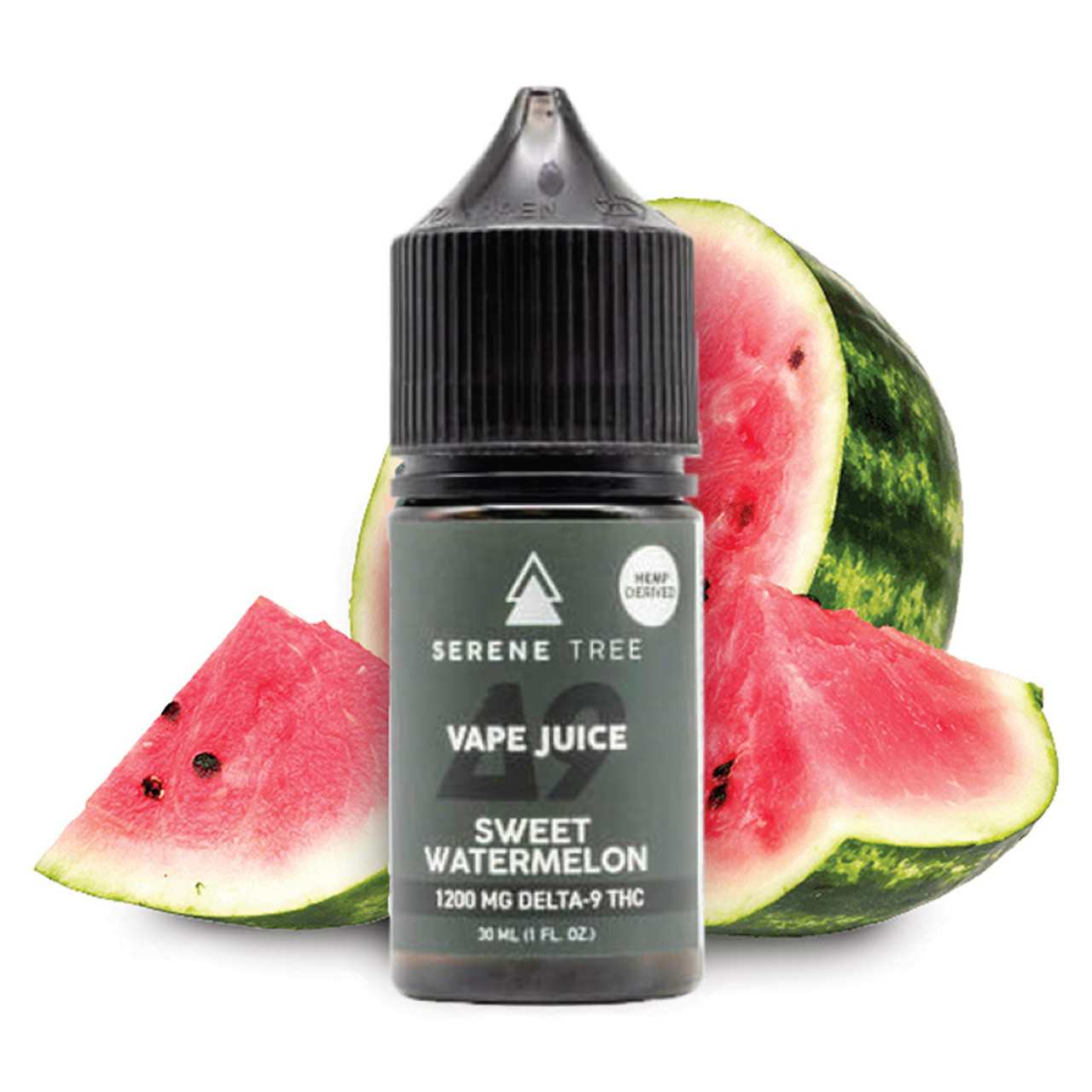 Serene Tree Delta-9 THC Sweet Watermelon Vape Juice 1200mg thc