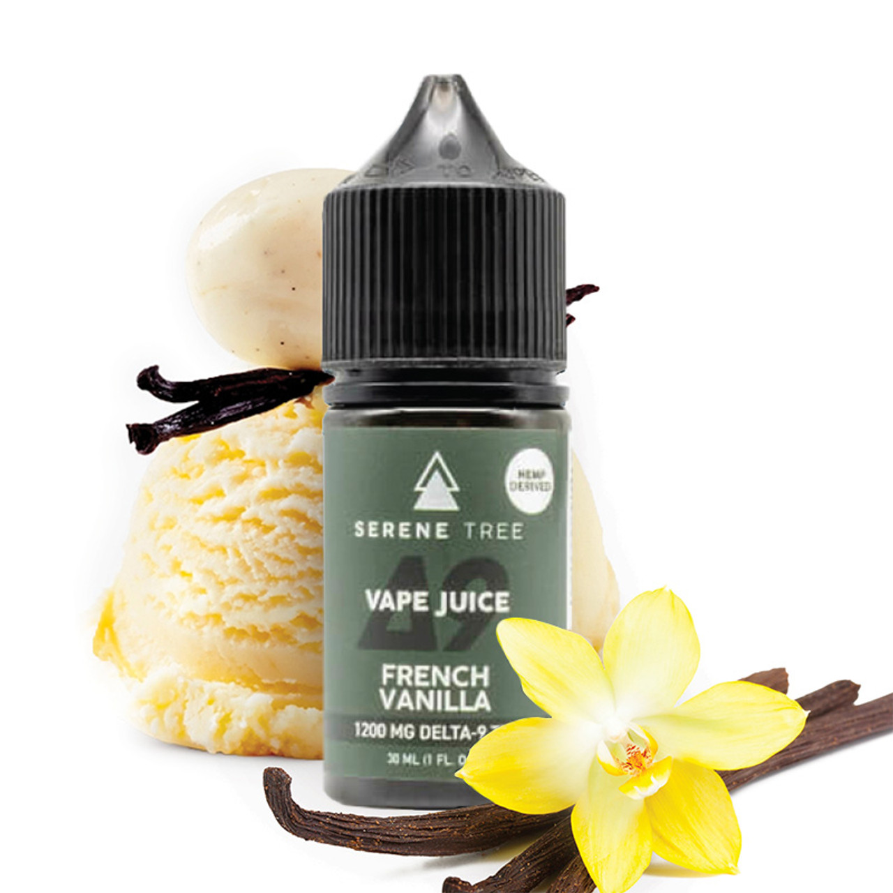 Serene Tree Delta-9 THC French Vanilla Vape Juice 500mg thc