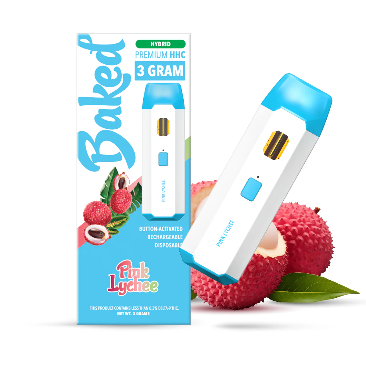 3 Gram HHC Vape Kalemi - Pembe Lychee | Hibrit